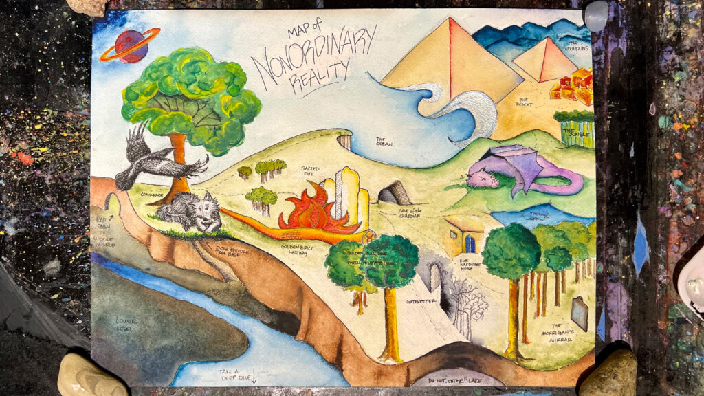 Map of Non-Ordinary Reality: An Original Watercolor by Hannah Taylor - A Hollow Bone