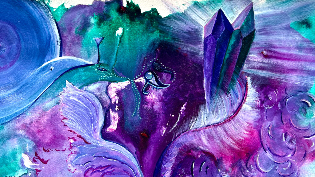 Her Becoming A Spirit Painting by Hannah Taylor A Hollow Bone