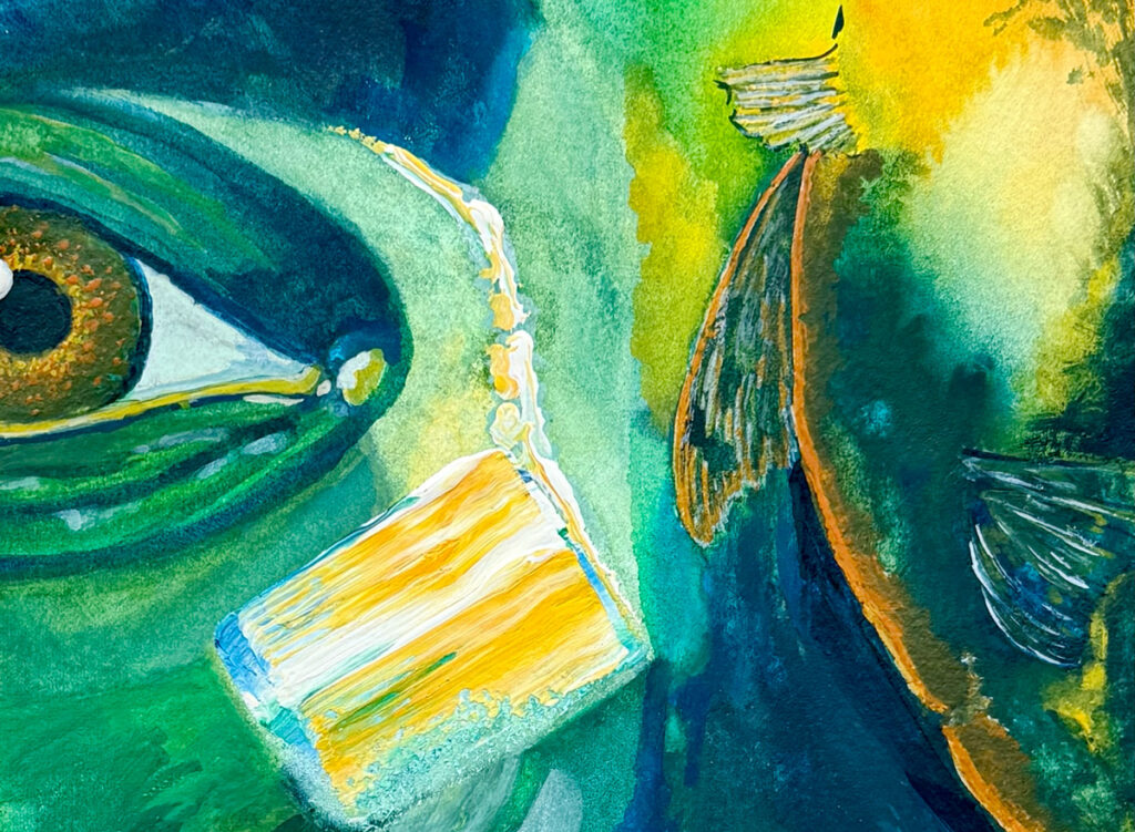 Spirit-Channeled Portrait of Shamil in Watercolor by Hannah Taylor, A Hollow Bone