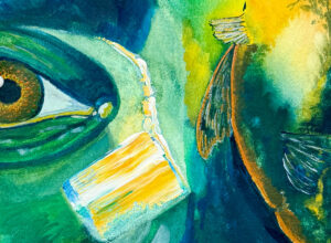 Spirit-Channeled Portrait of Shamil in Watercolor by Hannah Taylor, A Hollow Bone